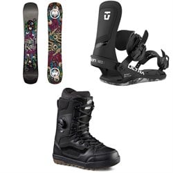 Never Summer Llama Snowboard ​+ Union Ultra Snowboard Bindings ​+ Vans Invado Pro Snowboard Boots 2026