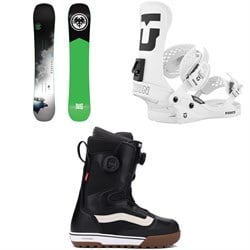 Never Summer Trooper Snowboard ​+ Union Force Classic Snowboard Bindings ​+ Vans Aura Pro Snowboard Boots 2026