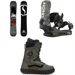 Never Summer Benchmark Snowboard ​+ Union STR Snowboard Bindings ​+ Vans Invado OG Snowboard Boots 2026