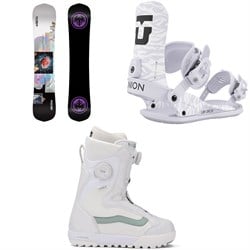 Never Summer Breezy Rider Snowboard ​+ Union Legacy Snowboard Bindings ​+ Vans Encore Pro Snowboard Boots - Women's 2026