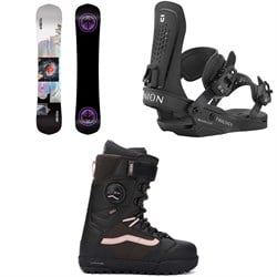 Never Summer Breezy Rider Snowboard ​+ Union Trilogy Snowboard Bindings ​+ Vans Luna Pro Snowboard Boots - Women's 2026