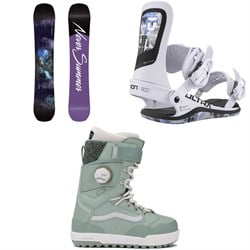 Never Summer Proto T3 FR Snowboard ​+ Union Ultra Snowboard Bindings ​+ Vans Luna Pro Snowboard Boots - Women's 2026