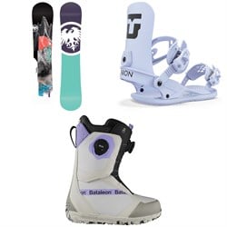 Never Summer Proto Synthesis Snowboard ​+ Union Legacy Snowboard Bindings ​+ Bataleon Mosh BOA Snowboard Boots - Women's 2025