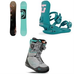 Never Summer Infinity Snowboard ​+ Union Legacy Snowboard Bindings ​+ thirtytwo Lashed Double Boa Snowboard Boots - Women's 2025