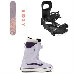 Roxy Raina C2 Snowboard ​+ Bent Metal Beam Snowboard Bindings ​+ Vans Encore OG Snowboard Boots - Women's 2026