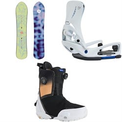 Burton Family Tree Sketch Artist Snowboard ​+ Step On Genesis EST Snowboard Bindings ​+ Waverange X Step On Snowboard Boots 2026