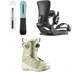 Salomon Bliss X Snowboard ​+ EDB X Snowboard Bindings ​+ Ivy BOA SJ Snowboard Boots - Women's 2026