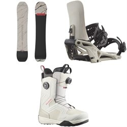 Salomon Overcast Snowboard ​+ XA Supermatic Snowboard Bindings ​+ Dialogue Dual Boa Snowboard Boots 2026