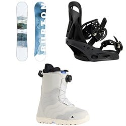 Burton Cultivator Snowboard ​+ Citizen Snowboard Bindings ​+ Mint Boa Snowboard Boots - Women's 2026