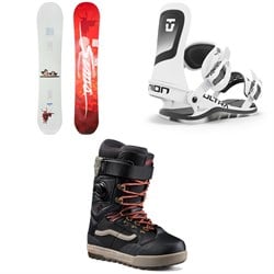 Sims Macrodose Snowboard ​+ Union Ultra Snowboard Bindings ​+ Vans Luna Ventana Pro Snowboard Boots - Women's 2025