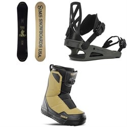 Sims Joker Snowboard ​+ Ride C-4 Snowboard Bindings ​+ thirtytwo Shifty Boa Snowboard Boots 2025