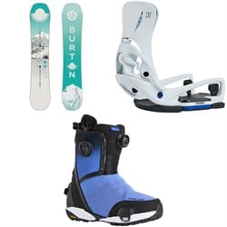 Burton Feelgood Snowboard ​+ Step On Escapade EST Snowboard Bindings ​+ Waverange X Step On Snowboard Boots - Women's 2026