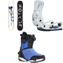 Burton Feelgood Snowboard ​+ Step On Escapade EST Snowboard Bindings ​+ Waverange X Step On Snowboard Boots - Women's 2026