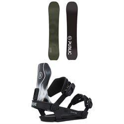 Public Snowboards Research Snowboard ​+ Ride A-10 Snowboard Bindings 2025
