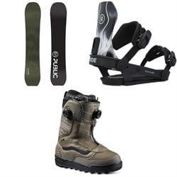 Public Snowboards Research Snowboard ​+ Ride A-10 Snowboard Bindings ​+ Vans Verse Snowboard Boots 2025