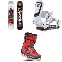 CAPiTA Ultrafear Snowboard ​+ Union Ultra Snowboard Bindings ​+ thirtytwo Lashed Zeb Double Boa Snowboard Boots 2026