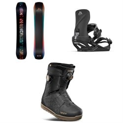 Jones Mountain Twin Snowboard ​+ Mercury Fase Snowboard Bindings ​+ thirtytwo Lashed Double Boa Snowboard Boots 2026