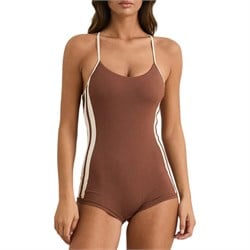 Rhythm Lily Rib Cross Back Surf Short One Piece - Women's