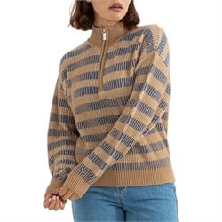 Rhythm Estelle Quarter Zip Striped Knit - Women's