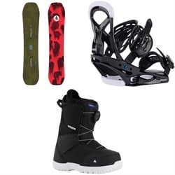 Burton Family Tree Hometown Hero Snowboard ​+ Smalls Snowboard Bindings ​+ Smalls BOA Snowboard Boots - Kids' 2026