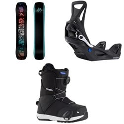 Jones Mountain Twin Snowboard ​+ Burton Step On Snowboard Bindings ​+ Smalls Step On Snowboard Boots - Kids' 2026