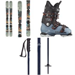 Atomic Bent Jr Skis ​+ C5 GW Ski Bindings ​+ Salomon QST Access 70 T GW Ski Boots ​+ evo Lil Send'r Adjustable Ski Poles - Kids'
