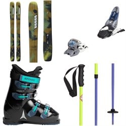 K2 Mindbender Team Skis ​+ Marker Squire 11 Ski Bindings ​+ Atomic Hawx Kids 4 Ski Boots ​+ evo Lil Send'r Adjustable Ski Poles - Kids'