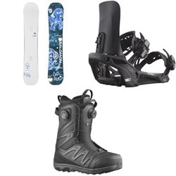 Salomon Abstract Snowboard ​+ XA Supermatic Snowboard Bindings ​+ Launch Boa SJ Boa Snowboard Boots 2026