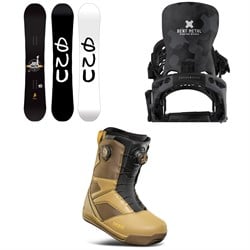 GNU Facts BTX Snowboard ​+ Bent Metal Lightning Supermatic Snowboard Bindings ​+ thirtytwo STW Double Boa Snowboard Boots 2026
