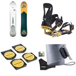 Jones Frontier 2.0 Splitboard ​+ Spark R&D Arc ST Splitboard Bindings ​+ R&D Spark Pucks ​+ Jones Nomad Quick Tension Trim-To-Fit Splitboard Skins 2026