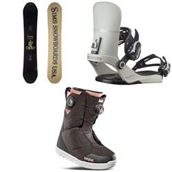 Sims Joker Snowboard ​+ Salomon EDB Snowboard Bindings ​+ thirtytwo Lashed Double Boa Snowboard Boots 2025