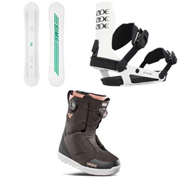 Sims ATV Snowboard ​+ Ride A-6 Snowboard Bindings ​+ thirtytwo Lashed Double Boa Snowboard Boots 2025