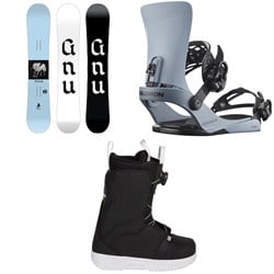GNU Fiction BTX Snowboard ​+ Salomon EDB X Snowboard Bindings ​+ Pearl Boa X Snowboard Boots - Women's 2026
