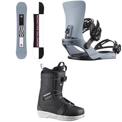 Salomon Kickback Snowboard ​+ EDB X Snowboard Bindings ​+ Faction Boa X Snowboard Boots 2026