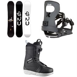 GNU Facts BTX Snowboard ​+ Bent Metal Joint LTD Snowboard Bindings ​+ Salomon Faction Boa X Snowboard Boots 2026