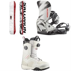 Salomon Huck Knife Pro Dusty Snowboard ​+ Hologram Snowboard Bindings ​+ Dialogue Dual Boa Snowboard Boots 2026