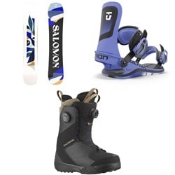 Salomon Rumble Fish Snowboard ​+ Union Ultra Snowboard Bindings ​+ Salomon Kiana Dual Boa Snowboard Boots - Women's 2025