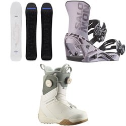 Salomon Jetstream Snowboard ​+ District Snowboard Bindings ​+ Kiana Dual Boa Snowboard Boots - Women's 2026