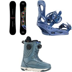 Burton Cultivator Snowboard ​+ Scribe Snowboard Bindings ​+ Limelight Boa Snowboard Boots Women's 2026