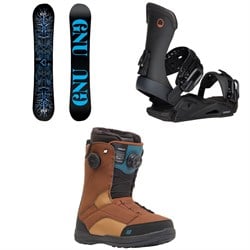 GNU Asym Ladies Choice C2X Snowboard ​+ Season Meld Snowboard Bindings ​+ K2 Kinsley Snowboard Boots - Women's