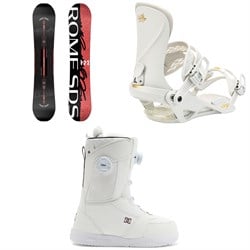 Rome Heist Snowboard ​+ Nitro Ivy Snowboard Bindings ​+ DC Lotus Snowboard Boots - Women's