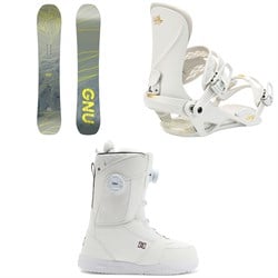 GNU Frosting C2 Snowboard ​+ Nitro Ivy Snowboard Bindings ​+ DC Lotus Snowboard Boots - Women's 2025