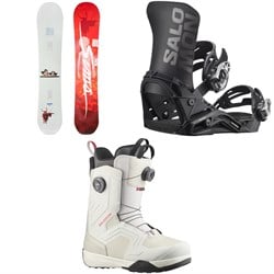 Sims Macrodose Snowboard ​+ Salomon District Snowboard Bindings ​+ Dialogue Dual Boa Snowboard Boots
