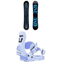 GNU Asym Ladies Choice C2X Snowboard ​+ Union Trilogy Snowboard Bindings - Women's