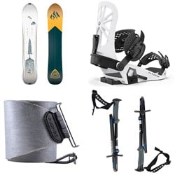 Jones Frontier 2.0 Splitboard ​+ Union Explorer Splitboard Bindings  ​+ Nomad Quick Tension Tail Clip Splitboard Skins ​+ Burton x Black Diamond Compactor Poles 2026