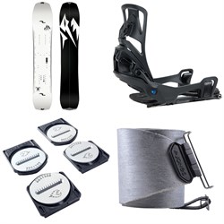 Jones Ultralight Solution Splitboard ​+ Burton Step On Splitboard Bindings ​+ Spark R&D Spark Pucks ​+ Nomad Pro Quick Tension Tail Clip Splitboard Skins