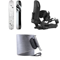 Jones Solution Splitboard ​+ Union Charger Splitboard Bindings ​+ Nomad Quick Tension Tail Clip Splitboard Skins