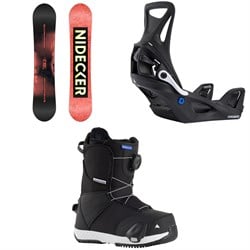 Nidecker Sensor Pro Snowboard ​+ Burton Step On Snowboard Bindings ​+ Smalls Step On Snowboard Boots - Kids'