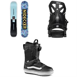 Nidecker Cheat Code Snowboard ​+ Yes. NX-Gen Snowboard Bindings ​+ Vans Juvie OG Snowboard Boots - Kids' 2026