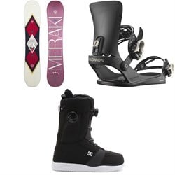 Rossignol Meraki Snowboard ​+ Salomon EDB X Snowboard Bindings ​+ DC Lotus Snowboard Boots - Women's